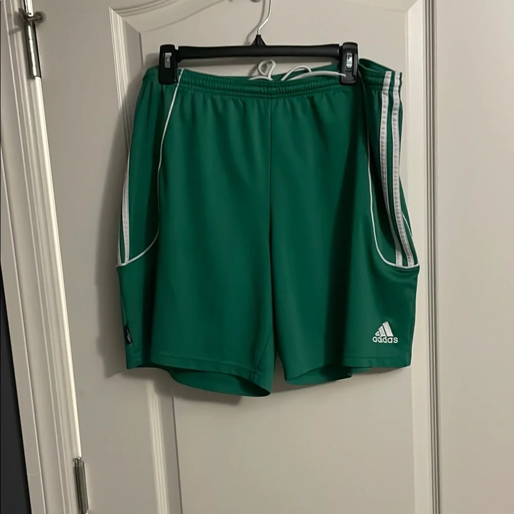 Adidas Men's Green Athletic Shorts - Picture 1 of 2